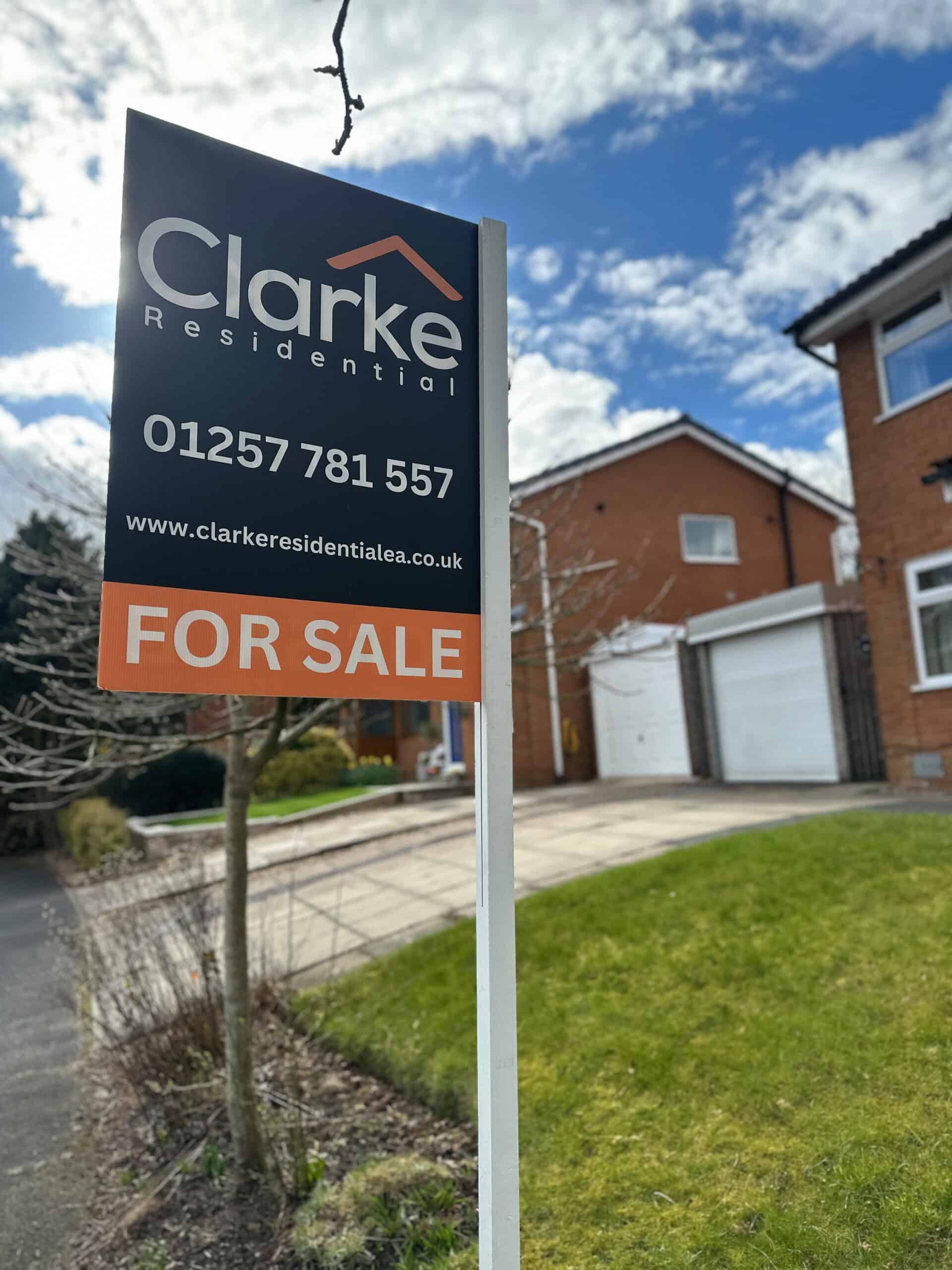 Clarke Residential For Sale board outside a property